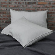 Soft Washed Linen Plain Pillowcases (set of 2) Stone Gray