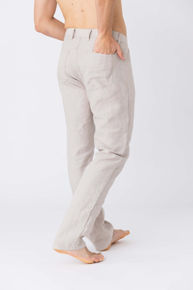 Pantalon en lin lavé “Flavio” Naturel