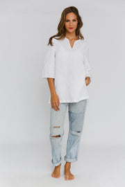 "Íris" Casual washed linen tunic
