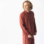 “Ronaldo” pajama jacket - Linenshed
