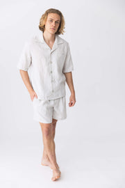  “Emanuel” short-sleeved linen pajamas