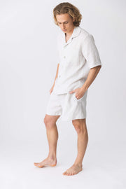  Pajamas in washed linen, short sleeves “Emanuel”