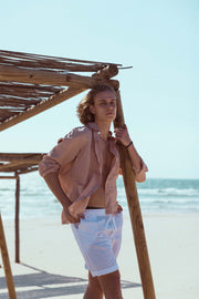 Relaxed washed linen shorts - Linenshed
