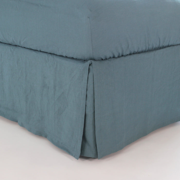 Split corner bed skirt #colour_bleu-francais