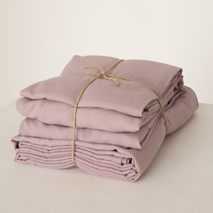 100 % Linen Sheets Set Lilac - Linenshed
