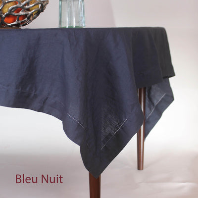 Nappe en lin ajouré (ronde sur mesure)#colour_bleu-nuit