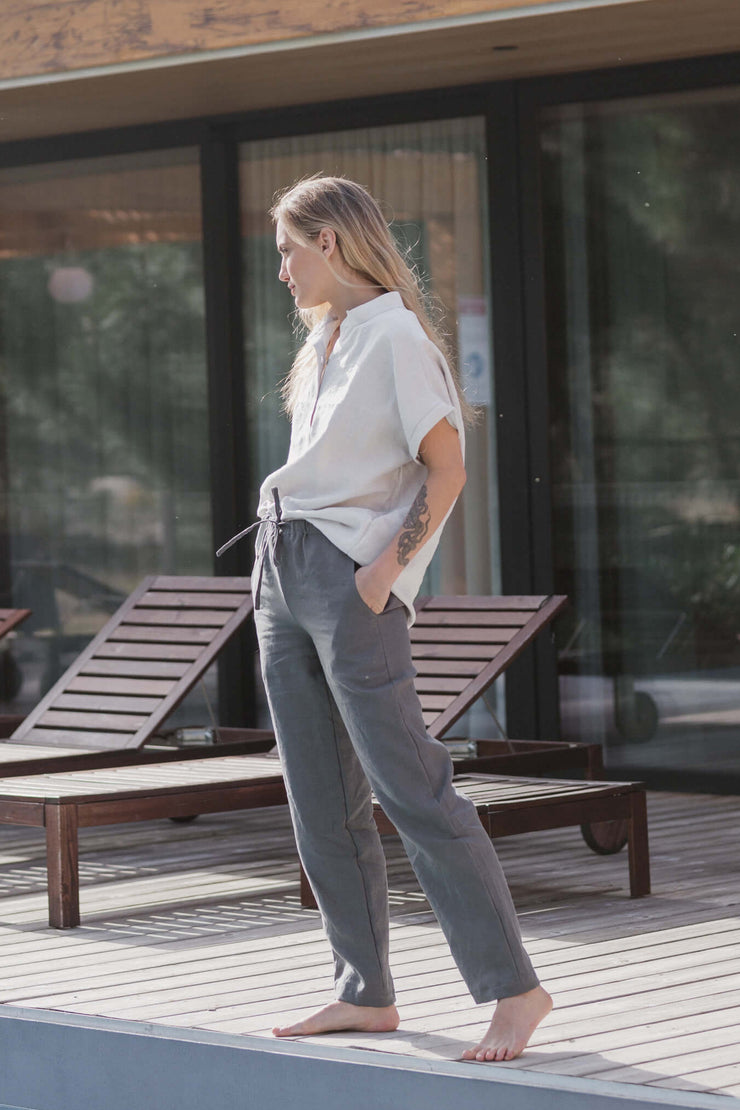 Perfect your leisure look with our Casual Ladies Linen Trousers  Linenshed  UK