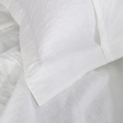 Linen Flange Pillow Sham White 