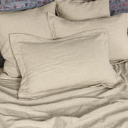 Linen Flange Pillow Cover Natural