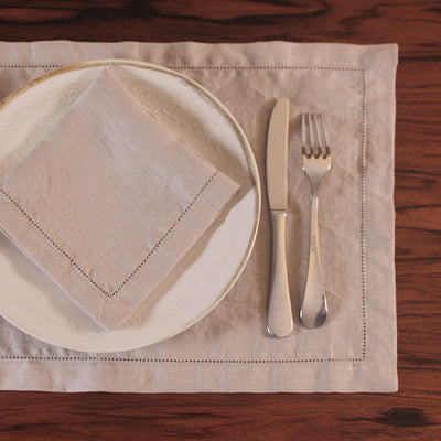 Sales! Set of Hemstitch Linen Placemats