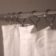 Linen Plain Shower Curtain Optic White - Linenshed