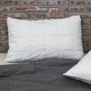 Standard Quilted Pillowcase Stone Grey