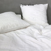 Quilted Linen Pillowcase Optic White