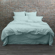 Soft Washed Linen Duvet Cover Icy Blue