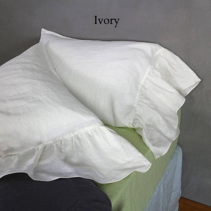 Side-Ruffle-Pillowcases-Set-Ivory
