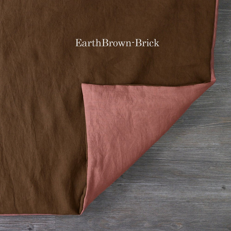 Two Tones Duvet Cover Earth-Brick