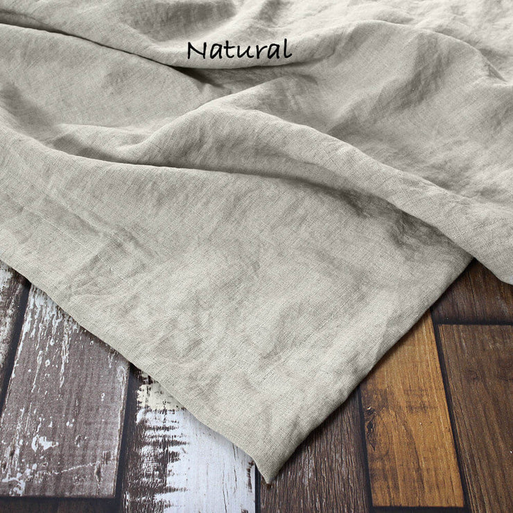 Rustic Linen TableCloth with Mitered Corners Natural