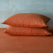 Housewife Linen Pillowcases Pair Coral